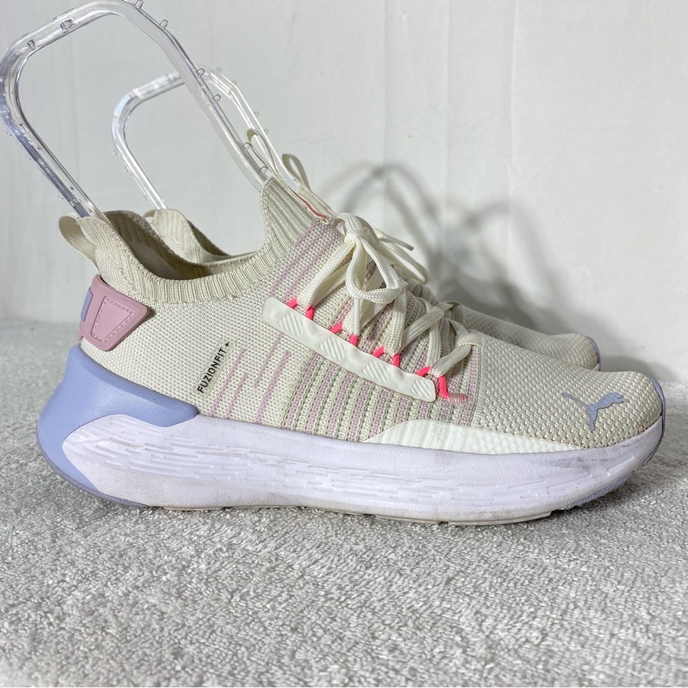Puma Softride Symmetry Fuzion Cream Pink Slip On Athletic Sneakers 8.5